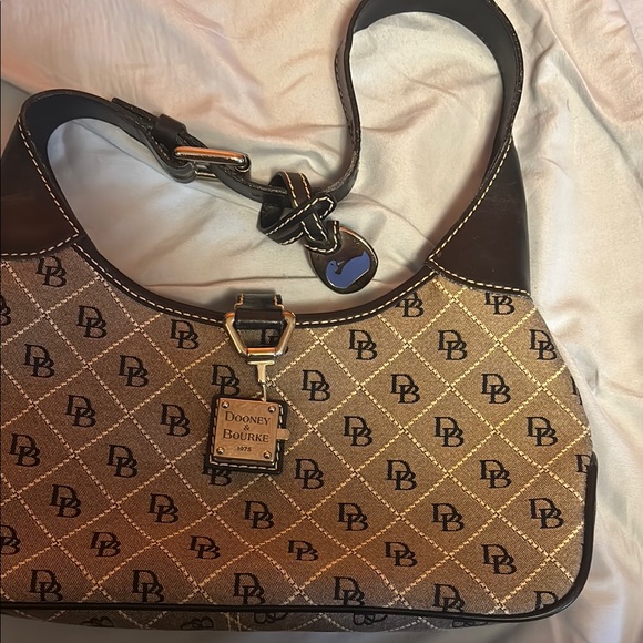 Dooney & Bourke Handbags - Dooney & Bourke Brown Monogram Shoulder Bag